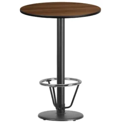 Emma And Oliver 30" Round Laminate Bar Table With 18" Round Foot Ring Base -Baxton Studio Shop GUEST 66d98bec df06 442b 97c4 0595e4f68b9b