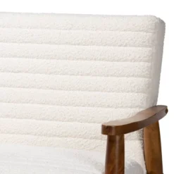 Stratton Boucle Fabric And Wood Sofa White/Walnut Brown - Baxton Studio -Baxton Studio Shop GUEST 66e9273d b5f2 4c36 abf3 b647ec65d3c6