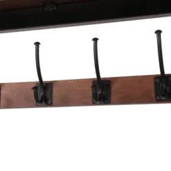 Willards Modern Industrial Handcrafted Mango Wood Coat Rack With Bench Cafe Brown/Black - Christopher Knight Home -Baxton Studio Shop GUEST 6703e0a7 6292 4b0e b4a9 dbc6a5fc7292