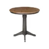 36" Justin Round Drop Leaf Dining Table Tan/Washed Coal - International Concepts