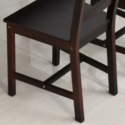 HOMCOM 5 Piece Dining Room Table Set, Wooden Kitchen Table And Chairs For Dinette, Breakfast Nook -Baxton Studio Shop GUEST 67a3f598 80f3 41f5 b2e0 f925d69733bb