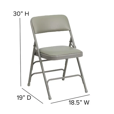 Emma And Oliver 4 Pack Home & Office Portable Party Events Padded Metal Folding Chair 5 Emma And Oliver 4 Pack Home & Office Portable Party Events Padded Metal Folding Chair - Image 5