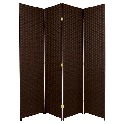 6 Ft. Tall Woven Fiber Room Divider - Oriental Furniture 3 6 Ft. Tall Woven Fiber Room Divider - Oriental Furniture - Image 3