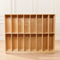 ECR4Kids 16-Section Coat Locker, Classroom Furniture, Natural -Baxton Studio Shop GUEST 680b3156 8f3d 45e3 8283 48c2e4e18b0c
