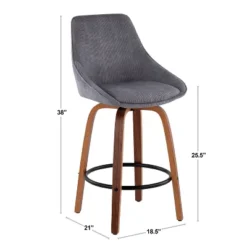 Set Of 2 Diana Counter Height Barstools - LumiSource -Baxton Studio Shop GUEST 68514a2c e20f 4d53 bea3 8f262355bf0e