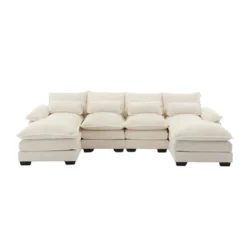 110.63" Modern U-Shaped Sectional Sofa With Pillows, Luxury Chenille Fabric Couch 4W - ModernLuxe -Baxton Studio Shop GUEST 68656755 11c6 4394 aa30 172612fd0fa0