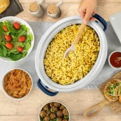 Crock-Pot 7qt Cook & Carry One Touch Programmable Slow Cooker Poseidon Blue: Locking Lid, Dishwasher-Safe Parts -Baxton Studio Shop GUEST 68660d96 f8f9 43cd 94c2 24c2b771921a