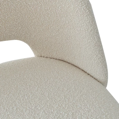 Edwin Boucle Dining Chair Set Of 6,Modern Kitchen Dining Room Chairs With Curved Round Backrest,Boucle Chairs With Oak Metal Legs -Maison Boucle 6 Edwin Boucle Dining Chair Set Of 6,Modern Kitchen Dining Room Chairs With Curved Round Backrest,Boucle Chairs With Oak Metal Legs -Maison Boucle - Image 6