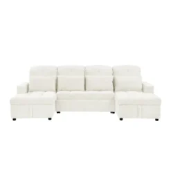110.2"W Oversized U-Shaped Sectional Sofa, Pull-Out Sofa Bed With Double Storage Chaise Lounges And 2 USB Ports - ModernLuxe 20 110.2"W Oversized U-Shaped Sectional Sofa, Pull-Out Sofa Bed With Double Storage Chaise Lounges And 2 USB Ports - ModernLuxe -Baxton Studio Shop GUEST 68fdb2bd 925b 4810 8a26 c831b8d27c5a
