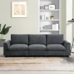 YOOCOZZ Sectional Sofa With Drop-Down Table, Cup Holders, Bluetooth Speakers, Hidden Armrest Storage And USB Charger -Baxton Studio Shop GUEST 695ab398 a643 4c9d 8a17 e499e6cbdb0a