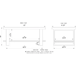 Alpine Live Edge Wood Coffee Table Natural - Alaterre Furniture: Acacia Sofa Table, Metal Legs, Rectangular -Baxton Studio Shop GUEST 698be8b8 a600 4749 b0ad 97ac7f1bed40