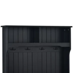 33.5" 3-in-1 Design Hall Tree With 4 Hooks, Coat Hanger And Entryway Storage Bench - ModernLuxe -Baxton Studio Shop GUEST 69944d80 46c0 44fe a2ea df4ab77fc666