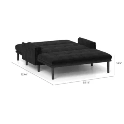SKRAN Futon Sofa Bed, Loveseat Couch Sofa, Convertible Sleeper With Adjustable Backrest And Upholstered 2-Seat For Small Space, Living Room -Baxton Studio Shop GUEST 69b72dd7 9ec4 42db 96aa d6dfc4ce6615