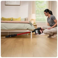 Dirt Devil Standing Cordless Stick Vacuum Red/Black - BD57000V: Lightweight, Rechargeable, Multi-Surface, Washable Filter -Baxton Studio Shop GUEST 69ba9695 5f82 490a a860 f31c06cb75af