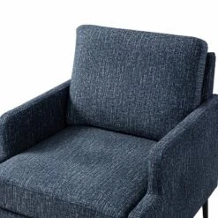 Leandes Mid-century Armchair With Tapered Metal Legs For Living Room And Bedroom | KARAT HOME -Baxton Studio Shop GUEST 69f0b7bc 2e11 4183 ad0e 8aef6d5d883c