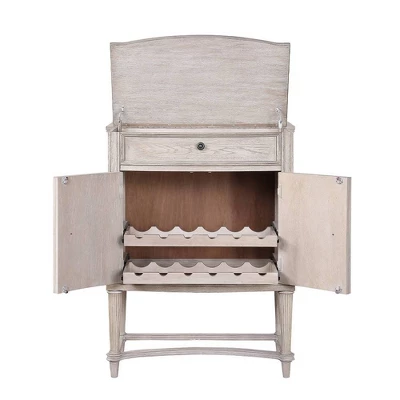 Acme Furniture Wynsor Wine Rack Vintage Bone White Finish 2 Acme Furniture Wynsor Wine Rack Vintage Bone White Finish - Image 2