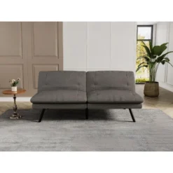 Dyonery 70" Memory Foam Folding Convertible Linen Futon Sofa Couch,Detachable Cushion,Adjustable Backrest, For Living Room,Office,Apartment, Black 21 Dyonery 70" Memory Foam Folding Convertible Linen Futon Sofa Couch,Detachable Cushion,Adjustable Backrest, For Living Room,Office,Apartment, Black -Baxton Studio Shop GUEST 6a155768 a475 4194 a920 8d0336506a52