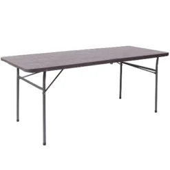 Flash Furniture 6-Foot Bi-Fold Plastic Banquet And Event Folding Table With Carrying Handle -Baxton Studio Shop GUEST 6a27b85a f726 4cd9 a758 7a8027c740dd