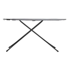 Household Essentials Ultra Ironing Board 4-Leg Cotton Cover Matte Black Frame Gray Cover: Collapsible Metal, 63" X 14.17" -Baxton Studio Shop GUEST 6a4216b3 063b 47de 98b3 4a04634a2a90