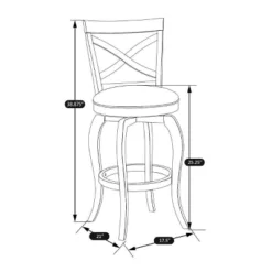 25" Ellendale Wood Counter Height Barstool White - Hillsdale Furniture -Baxton Studio Shop GUEST 6a5ff14a 371f 4bb8 84e0 ceea69961bce