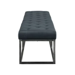 Danes Tufted Bench With Iron Legs - Finch -Baxton Studio Shop GUEST 6a859afd e23a 42ce b885 8ed029e0bf72