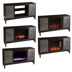 Tifchar Storage Media Cabinet Brown/Antique Silver - Aiden Lane -Baxton Studio Shop GUEST 6ace9703 5517 4c5f 96c6 8dce38bf0f91