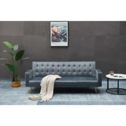 Hybition Modern Convertible Futon Sleeper With Mattress, Sturdy Metal Frame & Legs, Foldable Backrest Sofabed -Baxton Studio Shop GUEST 6adb2ffe 963a 4bcb 8f24 7a8eb867a876