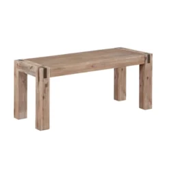 40" Woodstock Acacia Wood With Metal Coat Hook And Bench Set Brushed Driftwood - Alaterre Furniture -Baxton Studio Shop GUEST 6af800bf 9058 42c9 88c7 c8e140e04db5