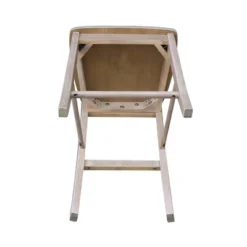 X Back Stool Washed Gray/Taupe - International Concepts -Baxton Studio Shop GUEST 6b46674e 7a6c 45c6 b48e aed646f93c4a