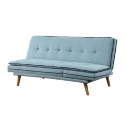72" Savilla Sectional Sofa Blue Linen/Oak Finish - Acme Furniture -Baxton Studio Shop GUEST 6b48662e 0d02 47ac 8ebb 21e16fc12689