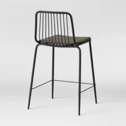 Set Of 2 Sodra Rounded Seat Wire Counter Height Barstool Black - Threshold™ -Baxton Studio Shop GUEST 6b7f294e b01b 43f7 ab3c d0ae1779d18d