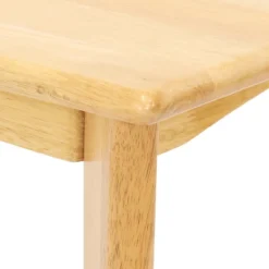 Sunnydaze Decor Sunnydaze Indoor 5-Piece Solid Rubberwood Dining Table And Chairs Set - Natural With Beige Cushions -Baxton Studio Shop GUEST 6bbbe843 949b 44ca bf5b 9e8983fe62de