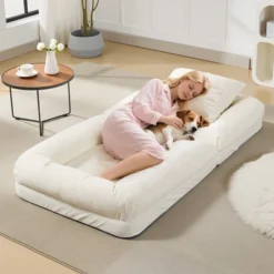 Adjustable Sofa Bed - 5-Position Recliner Chair W/ 2 Pillows For Adults & Pets - Comfy Living Room & Bedroom Lounger -Baxton Studio Shop GUEST 6bc033d0 0d3b 4978 8905 aba12f6fb501