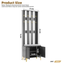 TIRAMISUBEST Modern Luxury 4-in-1 Hall Tree With Cushion - Grey Entryway Organizer With Storage 13 TIRAMISUBEST Modern Luxury 4-in-1 Hall Tree With Cushion - Grey Entryway Organizer With Storage -Baxton Studio Shop GUEST 6bdb3b04 2c67 47fd a32a ba7929f440f1