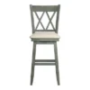 29" South Hill Double X Back Wood Swivel Height Barstool - Inspire Q