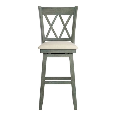 29" South Hill Double X Back Wood Swivel Height Barstool - Inspire Q 1 29" South Hill Double X Back Wood Swivel Height Barstool - Inspire Q