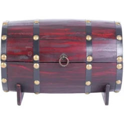 Vintiquewise Wooden Wine Barrel Shaped Treasure Chest Vintage Decorative Wine Holder 10 Vintiquewise Wooden Wine Barrel Shaped Treasure Chest Vintage Decorative Wine Holder -Baxton Studio Shop GUEST 6c4d54d7 f01c 42c9 963e ce5ee9819553