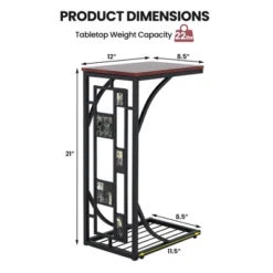 Costway 1PC2 PCS C-Shaped Side Sofa Narrow Snack Table For Living Room Bedroom Small Space 13 Costway 1PC2 PCS C-Shaped Side Sofa Narrow Snack Table For Living Room Bedroom Small Space -Baxton Studio Shop GUEST 6c611b27 4aa0 4f88 ba57 fd93e4b32e09