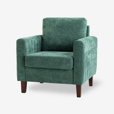 Deionides Tufted Wooden Upholstered Comfy Club Chair For Bedroom And Living Room With Wood Legs | ARTFUL LIVING DESIGN 14 Deionides Tufted Wooden Upholstered Comfy Club Chair For Bedroom And Living Room With Wood Legs | ARTFUL LIVING DESIGN - Image 14