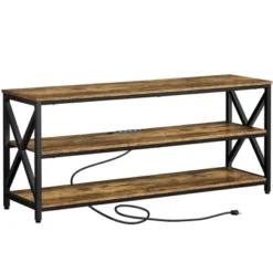 Yaheetech 55 Inch Industrial TV Stand 3-Layer TV Shelf -Baxton Studio Shop GUEST 6cd8e63f 7626 4758 9441 5334453f7910