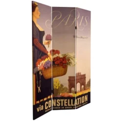 6" Double Sided Absinthe Canvas Room Divider Yellow/Black - Oriental Furniture -Baxton Studio Shop GUEST 6d2cc811 2d33 416d a156 ed015c6425ba