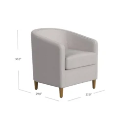 Modern Barrel Accent Chair Neutral Textured Solid - HomePop -Baxton Studio Shop GUEST 6d61f353 22db 4af0 806e 99f04fa99158