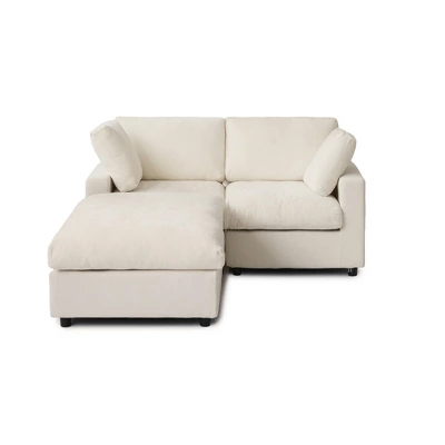 Cloud Couch Modular Sectional Sofa,67" L Shaped Couch, Convertible Wide Seater, 2 Seater+Ottoman For Living Room Set 2 Cloud Couch Modular Sectional Sofa,67" L Shaped Couch, Convertible Wide Seater, 2 Seater+Ottoman For Living Room Set - Image 2