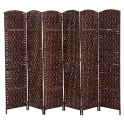 HOMCOM 6' Tall Wicker Weave 6 Panel Room Divider Privacy Screen 12 HOMCOM 6' Tall Wicker Weave 6 Panel Room Divider Privacy Screen -Baxton Studio Shop GUEST 6dc3a6ba 946b 4b58 af7c 214373af9001
