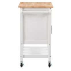 Sage Wood Kitchen Cart White - CorLiving -Baxton Studio Shop GUEST 6dc61574 89b7 4351 a60b df69ee62697c