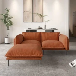 WJSHome Modular Velvet Sectional Sofa With Chaise,74" Modern L-Shaped Couch For Living Room, 8" High Metal Legs 7 WJSHome Modular Velvet Sectional Sofa With Chaise,74" Modern L-Shaped Couch For Living Room, 8" High Metal Legs -Baxton Studio Shop GUEST 6e136da5 c41d 4577 9cd0 1cd5ea4c3511