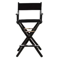 Casual Home Portable Bar Height Directors Chair With Wood Frame, Canvas Seat And Back, And Removable Footrest, Black (2 Pack) -Baxton Studio Shop GUEST 6e354f52 df5f 4555 ab2a 6386f854ce0a