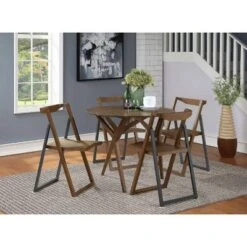 2pk Sydney Folding Chairs Wire Brush Chestnut - Boraam -Baxton Studio Shop GUEST 6e48fb92 7e5c 4c96 934e e0be5cdf4ab2