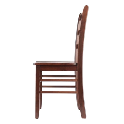 Set Of 2 Ladder Back Chair Antique Walnut - Winsome 2 Set Of 2 Ladder Back Chair Antique Walnut - Winsome - Image 2