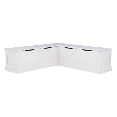 Tobin Backless Corner Breakfast Nook - Linon 1 Tobin Backless Corner Breakfast Nook - Linon